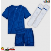 Camisa de Futebol Chelsea Equipamento Principal Infantil 2025-26 Manga Curta (+ Calças curtas)